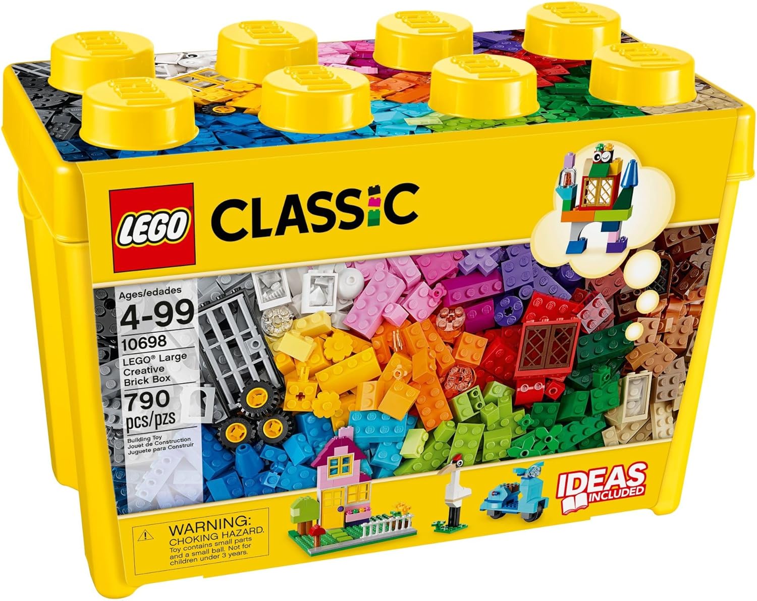 LEGO Classic Large Creative Brick Box 10698 Building Toy Set, Toy Storage Solution for Home or Classrooms, Interactive Building Toy for Kids, Boys, and Girls-3