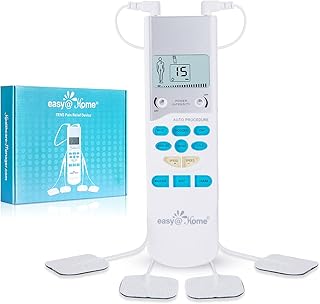 Easy@Home TENS Unit Muscle Stimulator - Electronic Pulse Massager, 510K Cleared, FSA Eligible OTC Home Use Handheld Pain Relief Therapy Device-Pain Management Machine Gift for Mom Dad - EHE009