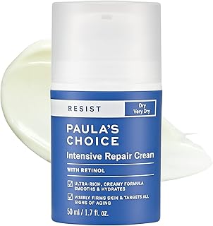 Paula's Choice RESIST Intensive Repair Cream with Retinol, Hyaluronic Acid & Jojoba, Concentrated Anti-Aging Moisturizer for Dry, Chapped Skin, 1.7 Ounce