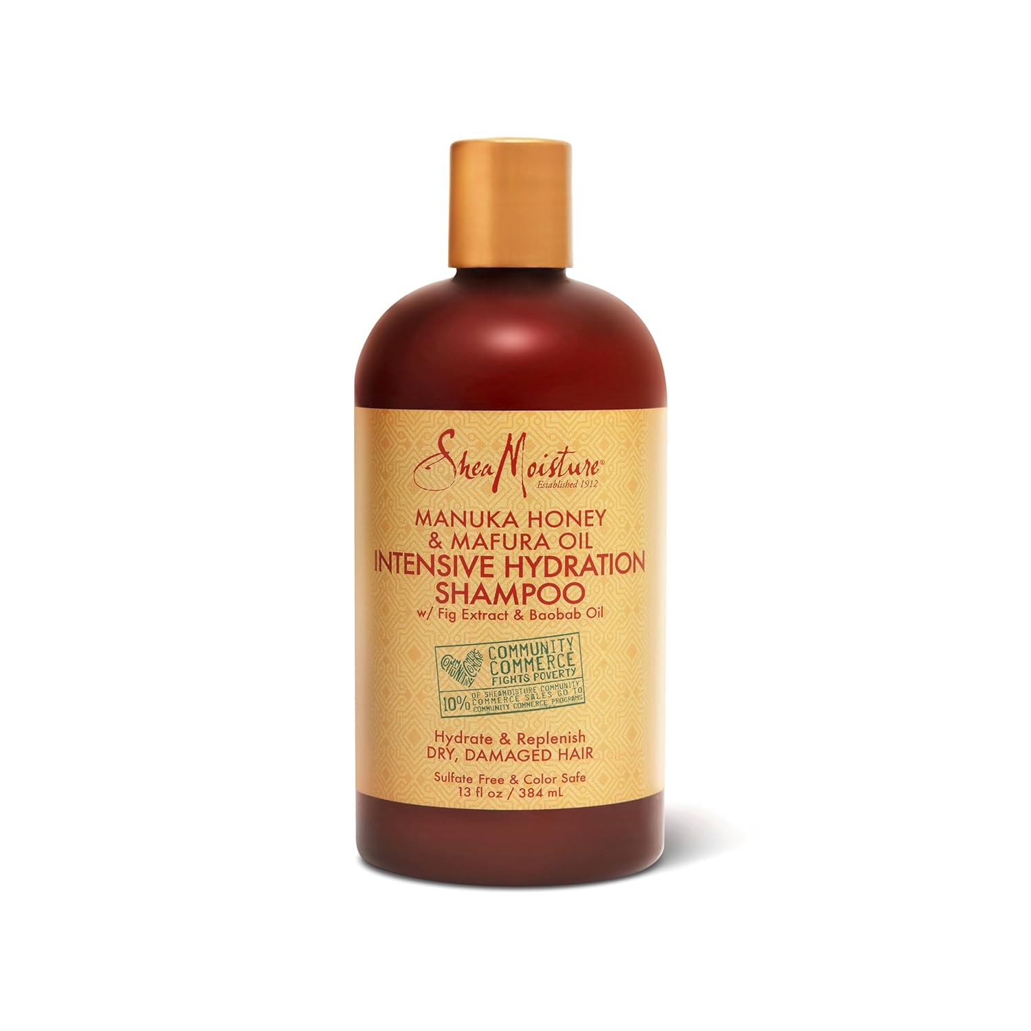 SheaMoisture Intensive Hydration Shampoo for Dry, Damaged Hair Manuka Honey and Mafura Oil Sulfate-Free 13 oz-0