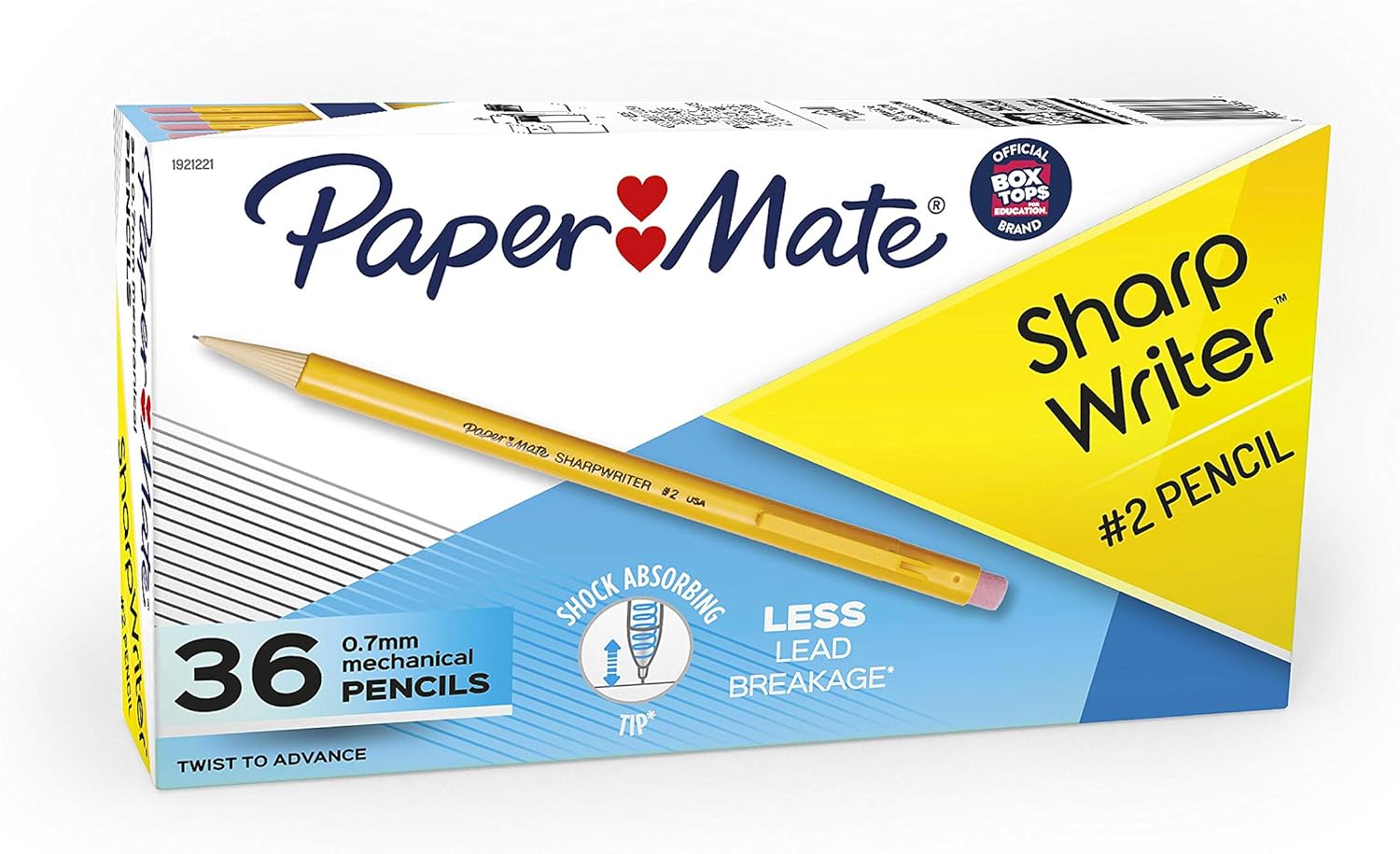 Paper Mate SharpWriter Mechanical Pencils | 0.7 mm #2 Pencil | Pencils for School Supplies, Yellow, 36 Count-3