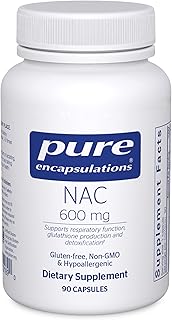 Pure Encapsulations NAC 600 mg - NAC Supplement for Lung Health & Immune Support, Liver Support & Antioxidants* - with Freeform N-Acetyl-L-Cysteine - 90 Capsules