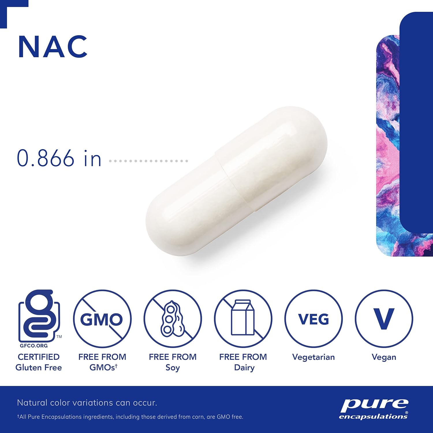 Pure Encapsulations NAC 600 mg - NAC Supplement for Lung Health & Immune Support, Liver Support & Antioxidants* - with Freeform N-Acetyl-L-Cysteine - 90 Capsules-2