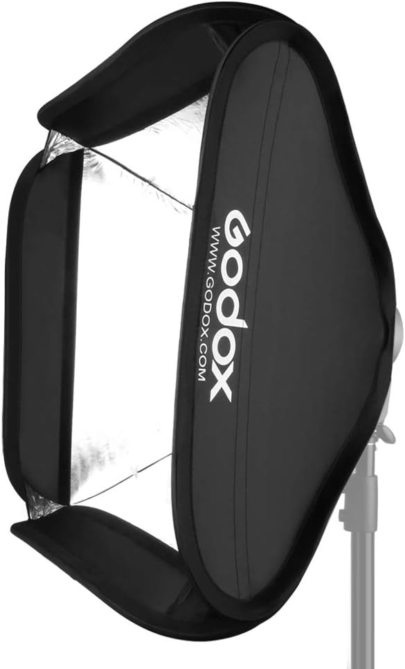 Godox Softbox 32''x32'' 80CMx80CM Fast-Setup Foldable Bowens Mount Softbox, Photography Lighting Softbox for Camera Flash Photography Studio Flash-1