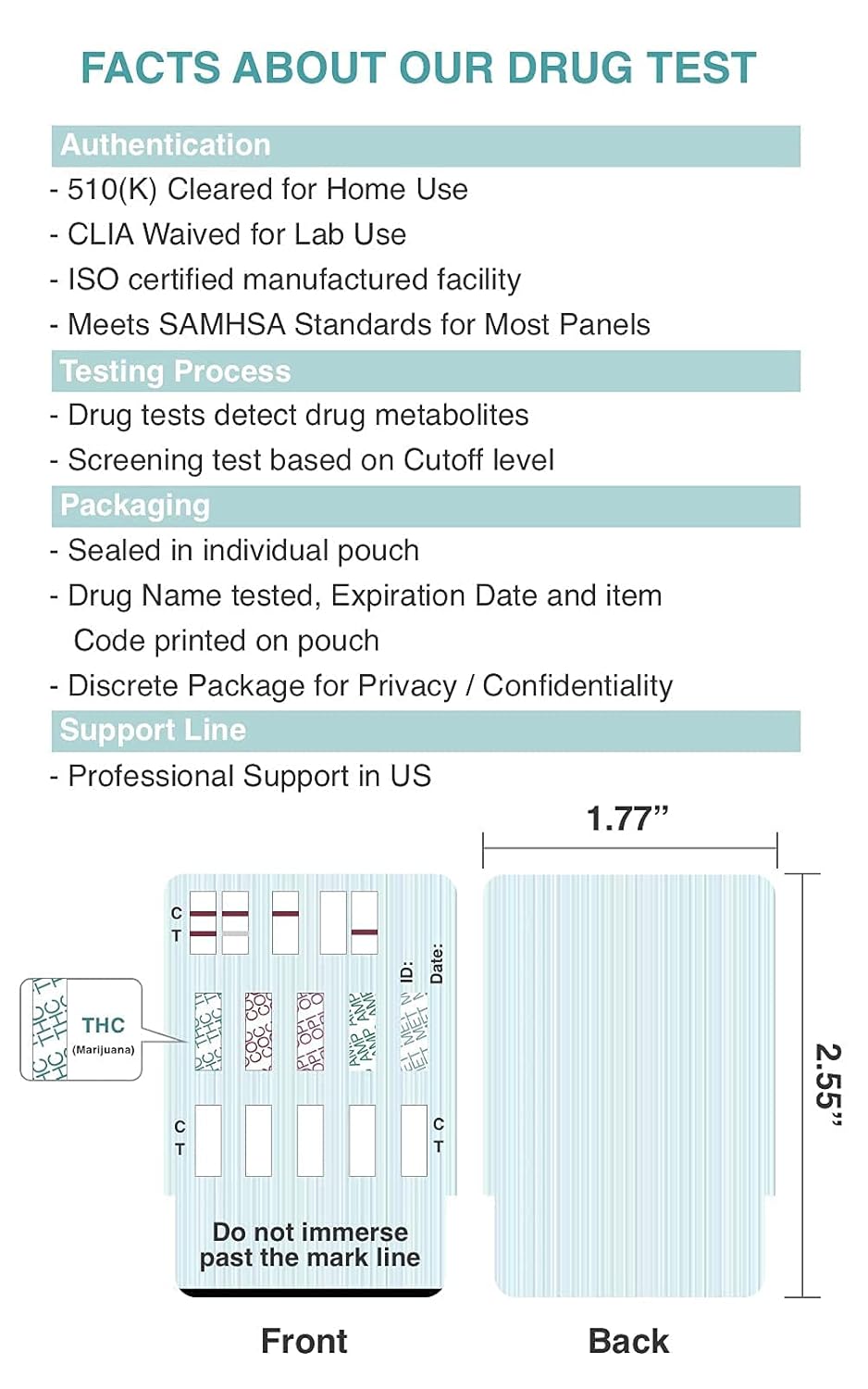 Easy@Home 12 Panel Instant Drug Test Kits - Testing Marijuana (THC),COC, OPI 2000, AMP,BAR,BZO,MDMA,MET/mAMP, MTD, OXY,PCP,PPX- EDOAP-1124-5 Pack FSA or HSA Eligible-5