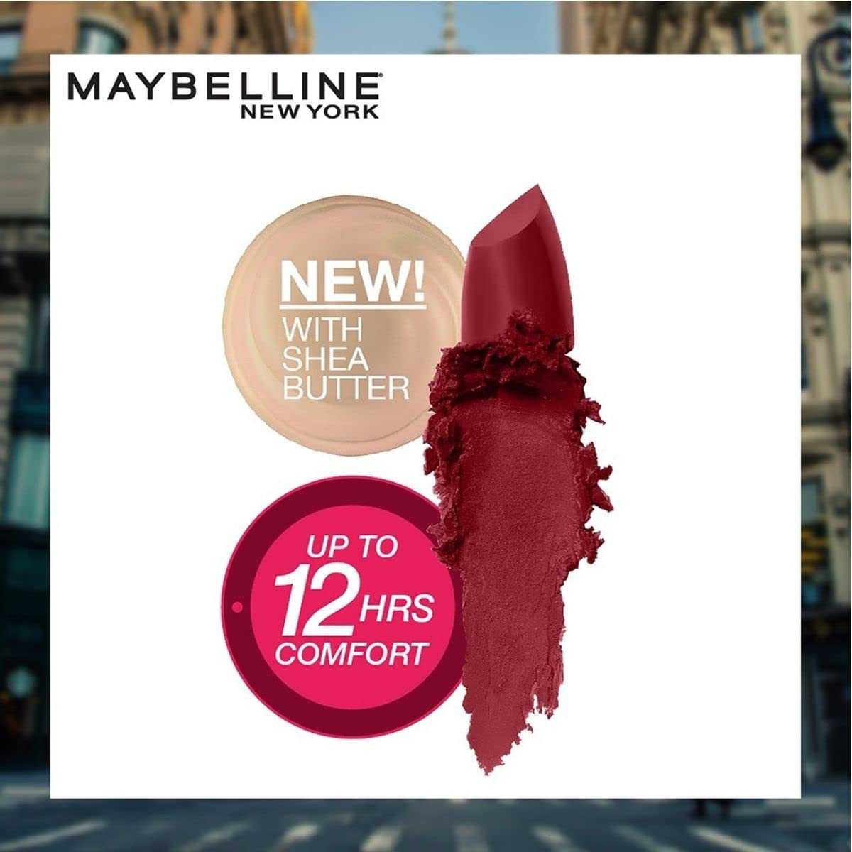 Maybelline Color Sensational Lipstick, Lip Makeup, Matte Finish, Hydrating Lipstick, Nude, Pink, Red, Plum Lip Color, Divine Wine, 1 Count-2