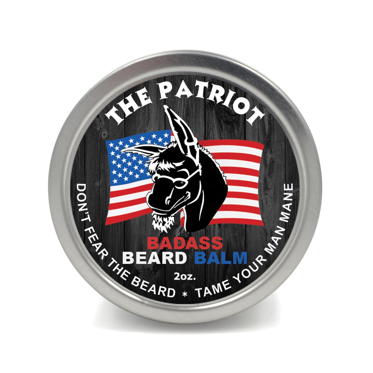 Badass Beard Care Beard Balm - The Patriot Scent, 2 Ounce - All Natural Ingredients, Keeps Beard and Mustache Full, Soft and Healthy, Reduce Itchy and Flaky Skin, Promote Healthy Growth-0