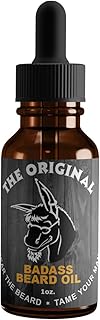 Badass Beard Care Oil For Men - The Original Scent, 1 oz - All Natural Ingredients, Keeps Beard and Mustache Full, Soft and Healthy