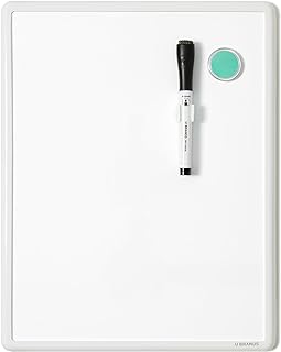 U Brands Contempo Magnetic Dry Erase Board, 11”x14”, White Modern Frame, Includes Magnet and Marker