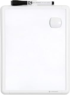 U Brands Contempo Magnetic Dry Erase Board, 8.5"x11", White Modern Frame, Includes Magnet and Marker