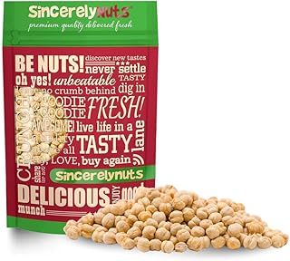 Sincerely Nuts Roasted and Unsalted Chickpeas (2 LB) Plant-Based Protein-Garbanzo Beans-Great Snack or Side Dish Alternative-Vegan, Kosher & Gluten-Free-Perfect Meal Addition for the Whole Family