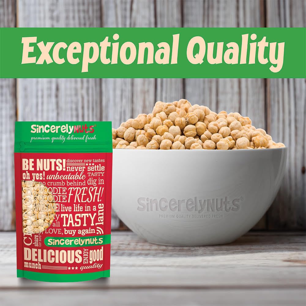 Sincerely Nuts Roasted and Unsalted Chickpeas (2 LB) Plant-Based Protein-Garbanzo Beans-Great Snack or Side Dish Alternative-Vegan, Kosher & Gluten-Free-Perfect Meal Addition for the Whole Family-3