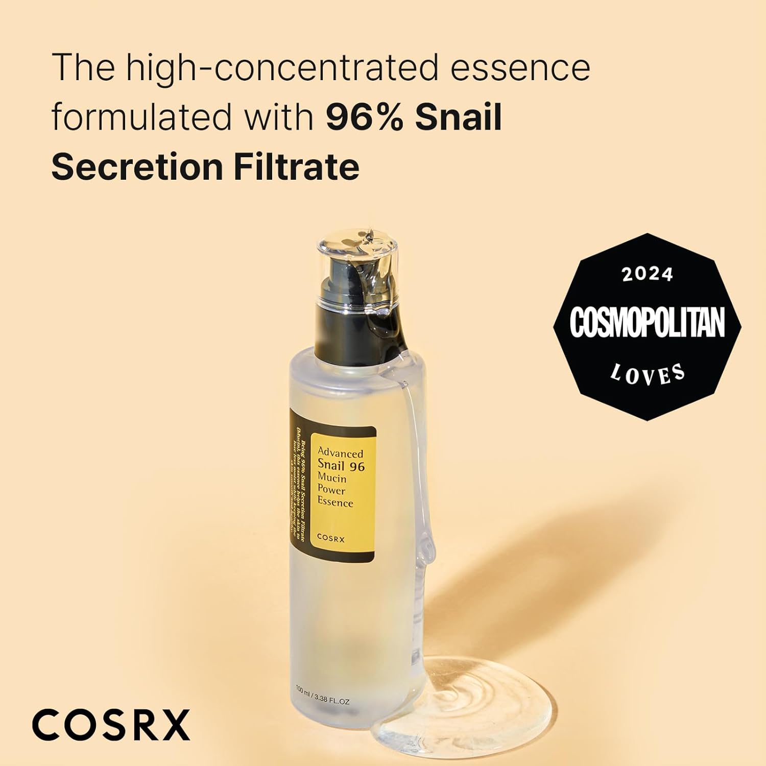 COSRX Snail Mucin 96% Power Face Serum 3.38 fl oz 100ml, Hydrating Serum for Face, Self Care, Glow Skin under Makeup, Korean Skin Care, Korean Beauty-3