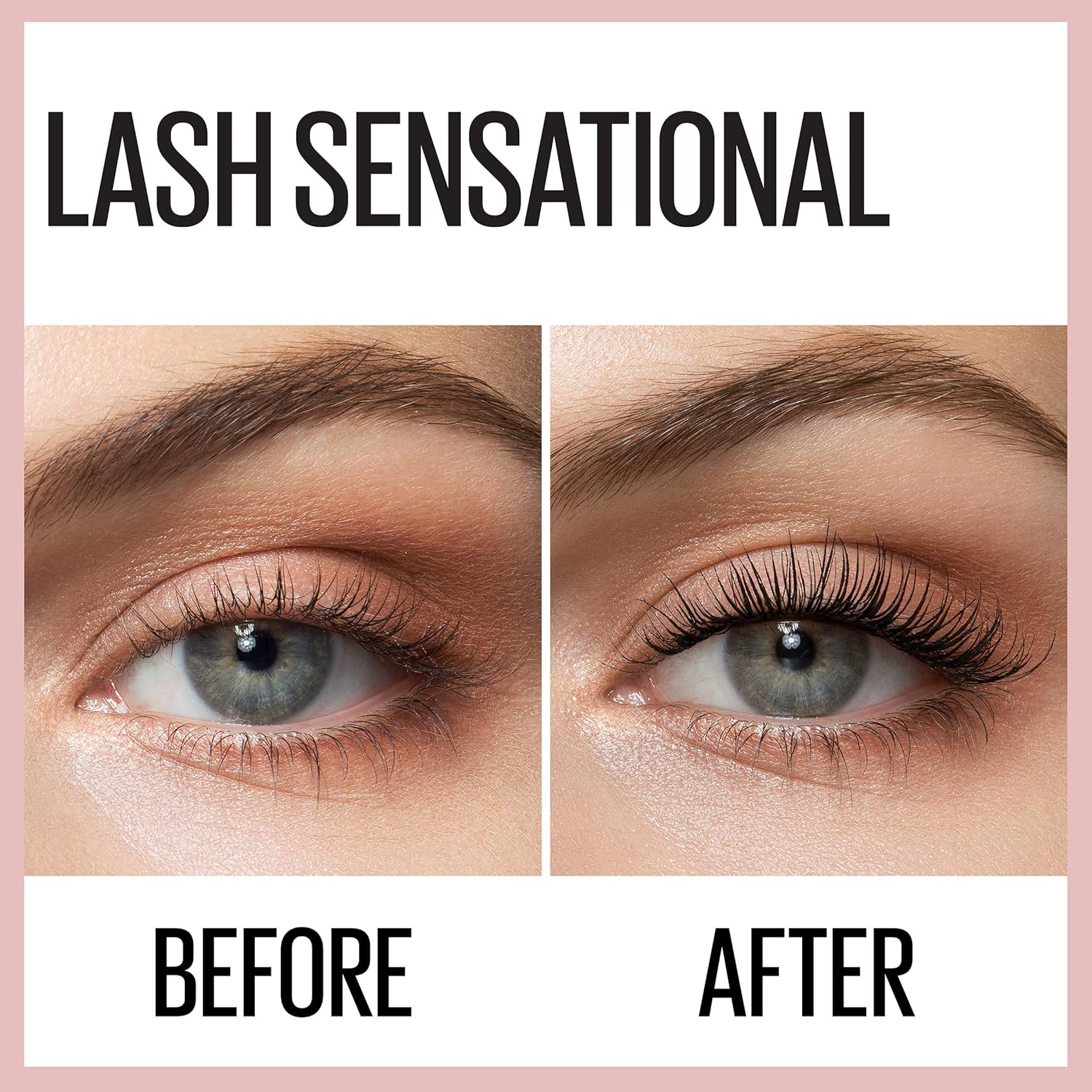 Maybelline Lash Sensational Washable Mascara, Lengthening and Volumizing for a Full Fan Effect, Brownish Black, 1 Count-2