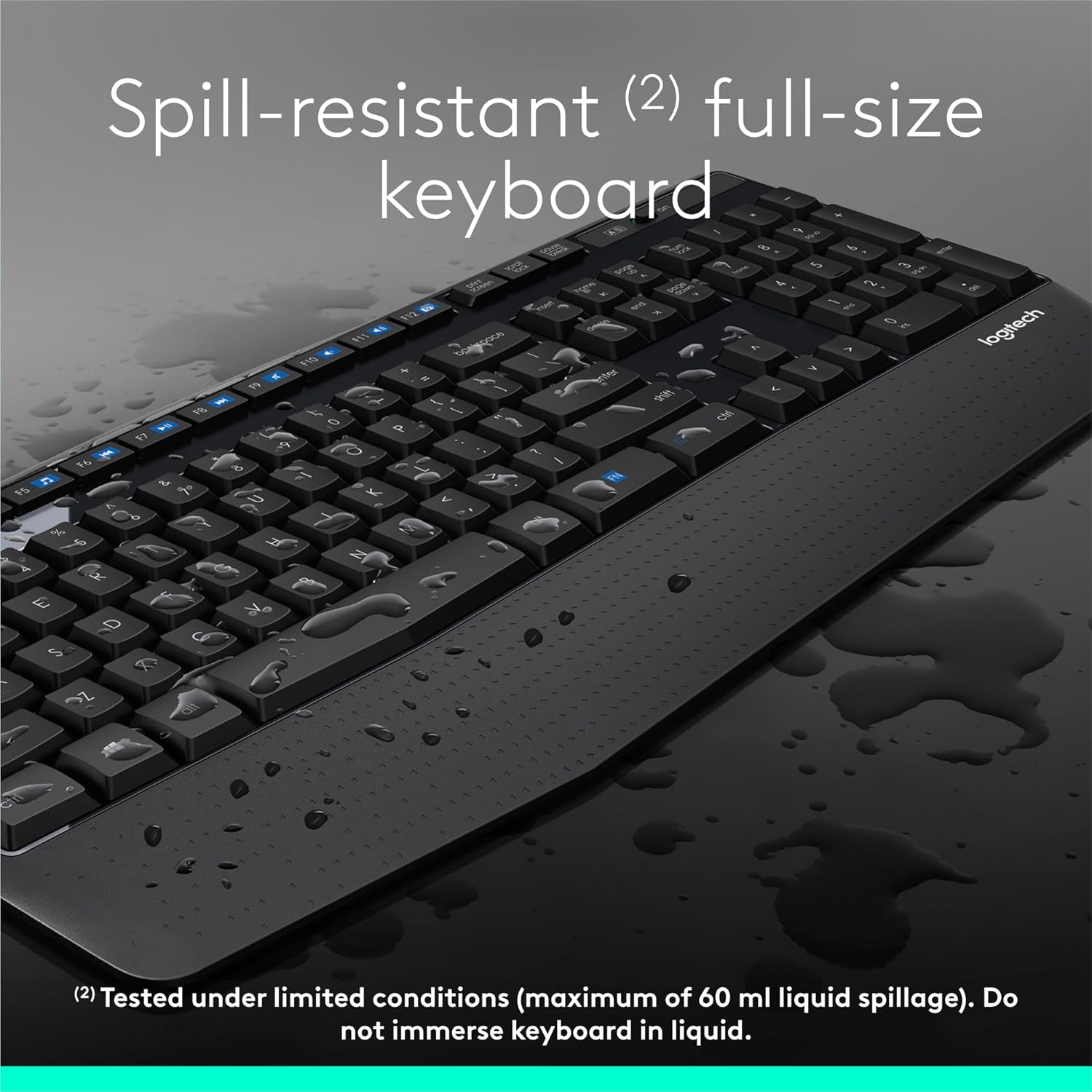 Logitech MK345 Wireless Combo Full-Sized Keyboard with Palm Rest and Comfortable Right-Handed Mouse, 2.4 GHz Wireless USB Receiver, Compatible with PC, Laptop,Black-3