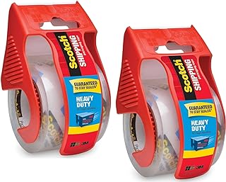 Scotch Heavy Duty Packaging Tape, 2 Inches x 800 Inches, Clear - 2 Count