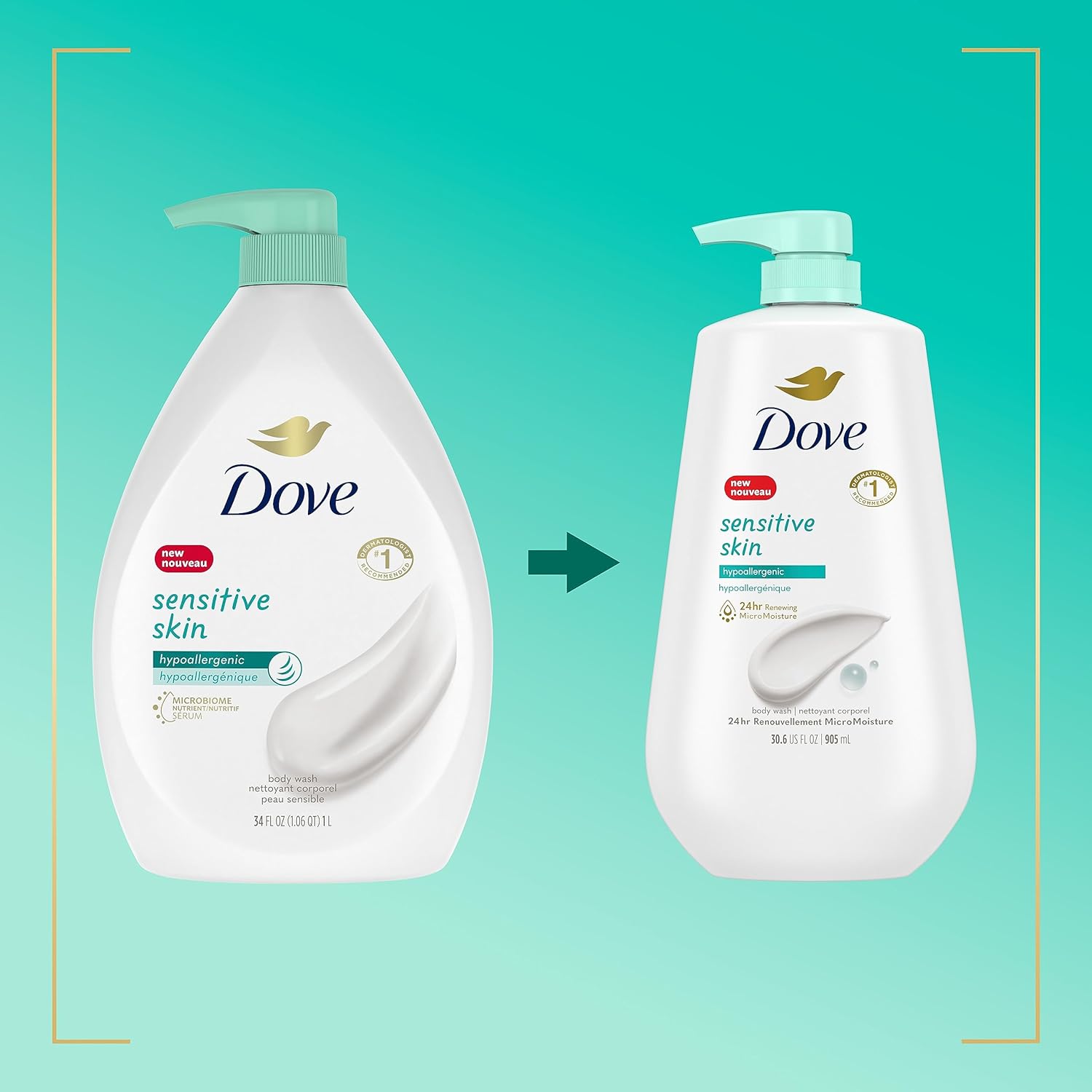 Dove Hypoallergenic Body Wash To Moisturize Sensitive Skin Body Wash For Sensitive Skin Sulfate And Paraben Free 34oz-6