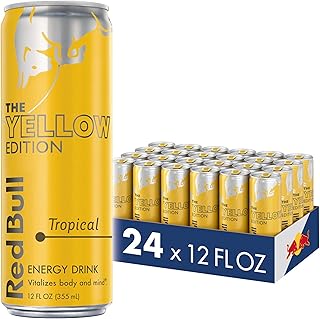 Red Bull Energy Drink, Tropical, Yellow Edition, 12 fl oz (24 Pack)