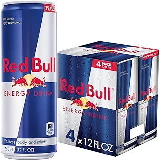 Red Bull Energy Drink, 12 Fl Oz Cans, (Pack of 4)