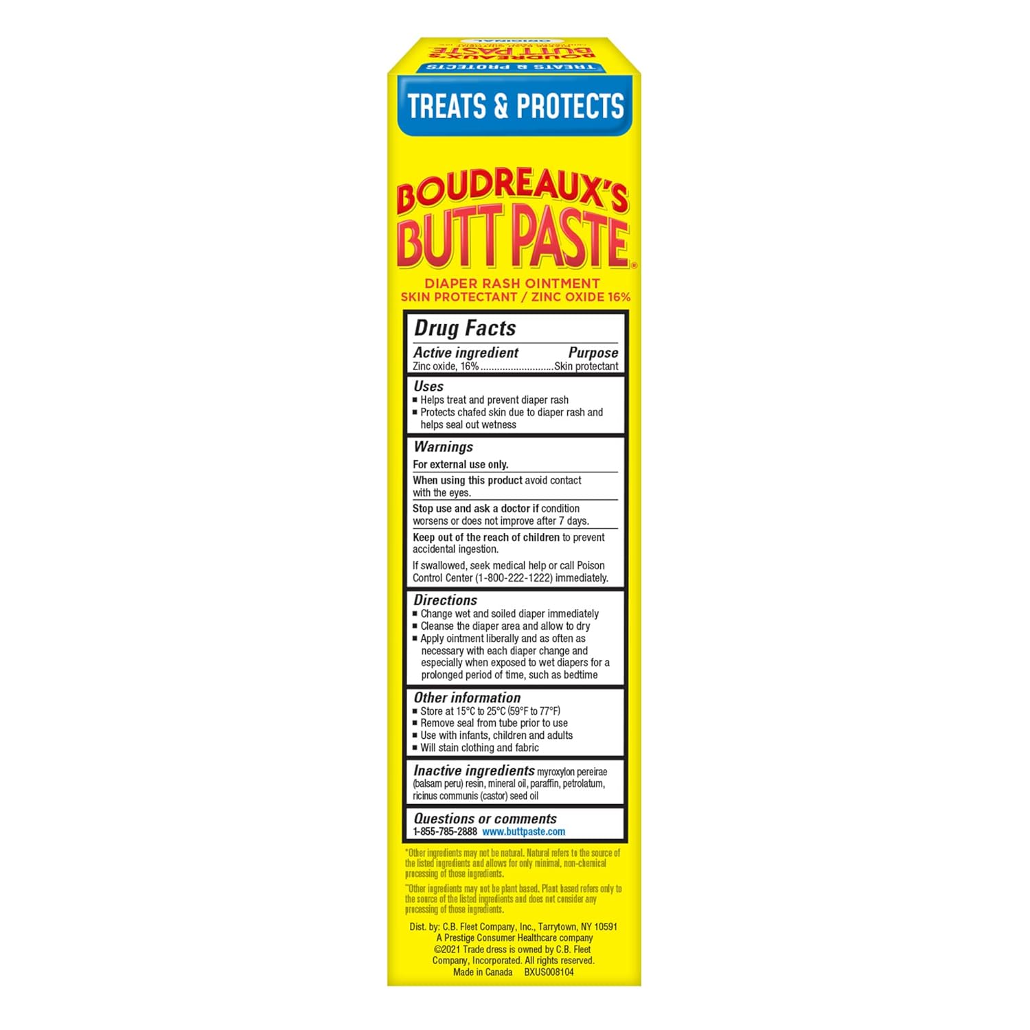 Original Boudreaux's Butt Paste Diaper Rash Ointment, 4 Oz, 3 Pack-6