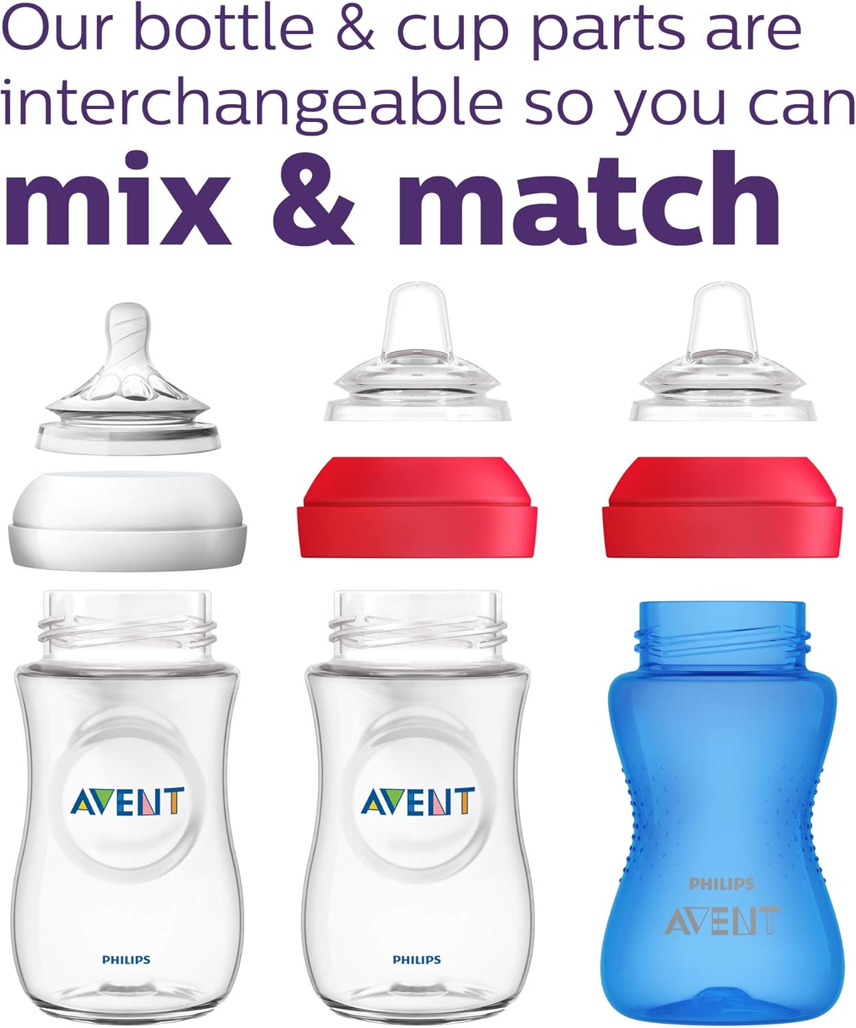 Philips AVENT My Easy Sippy Cup with Soft Spout and Spill-Proof Design, Blue/Green, 9oz, 2pk, SCF553/25-5