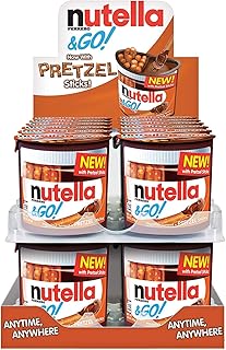 Nutella & GO! Bulk 24 Pack, Hazelnut and Cocoa Spread with Pretzel Sticks, Snack Cups, 1.9 oz Each