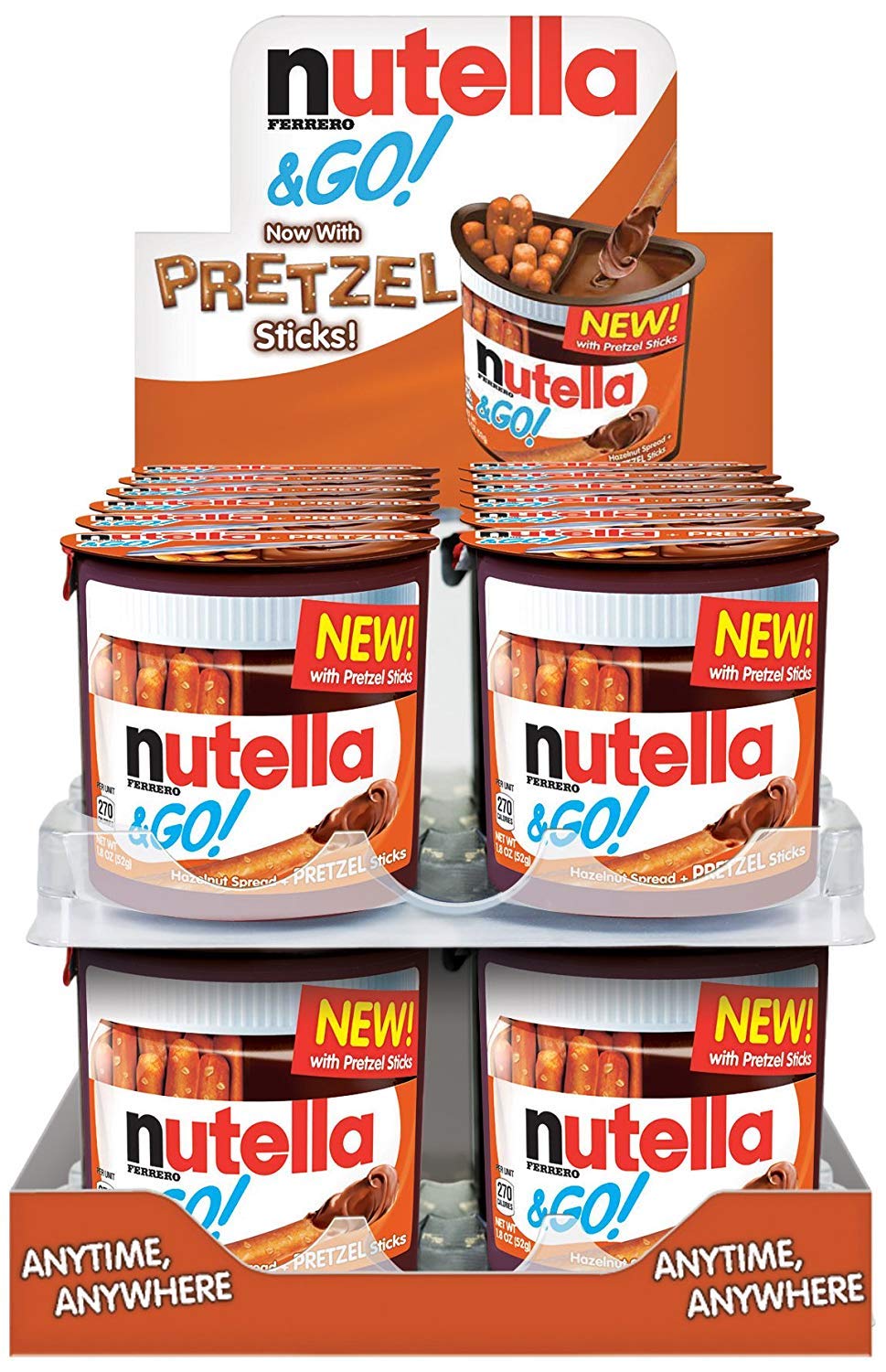 Nutella & GO! Bulk 24 Pack, Hazelnut and Cocoa Spread with Pretzel Sticks, Snack Cups, 1.9 oz Each-0