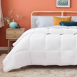 LINENSPA White Down Alternative Comforter and Duvet Insert - All-Season Comforter - Box Stitched Comforter - Bedding for Kids, Teens, and Adults - Queen