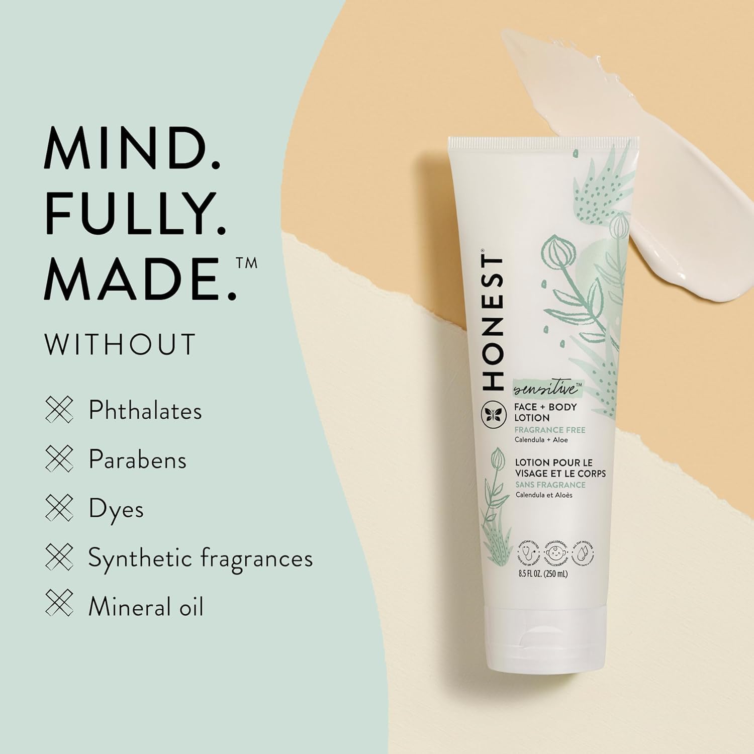 The Honest Company Hydrating Face + Body Lotion | Fast Absorbing, Naturally Derived, Hypoallergenic | Fragrance Free Sensitive, 8.5 fl oz-4