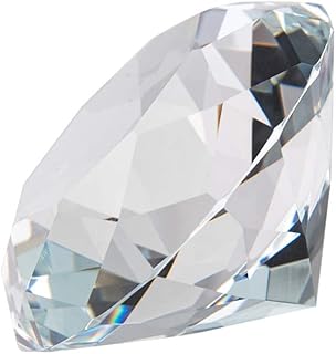 LONGWIN 50mm (2") Crystal Faceted Diamond Paperweight Wedding Favor Home Decor