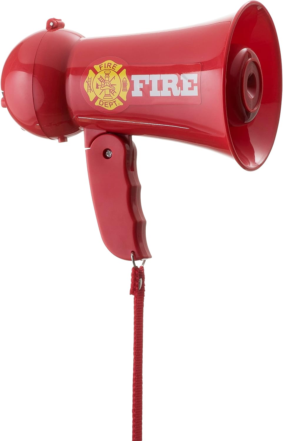 Dress Up America Firefighter Megaphone For Kids - Red Fireman Megaphone Bullhorn With Siren Sound-0