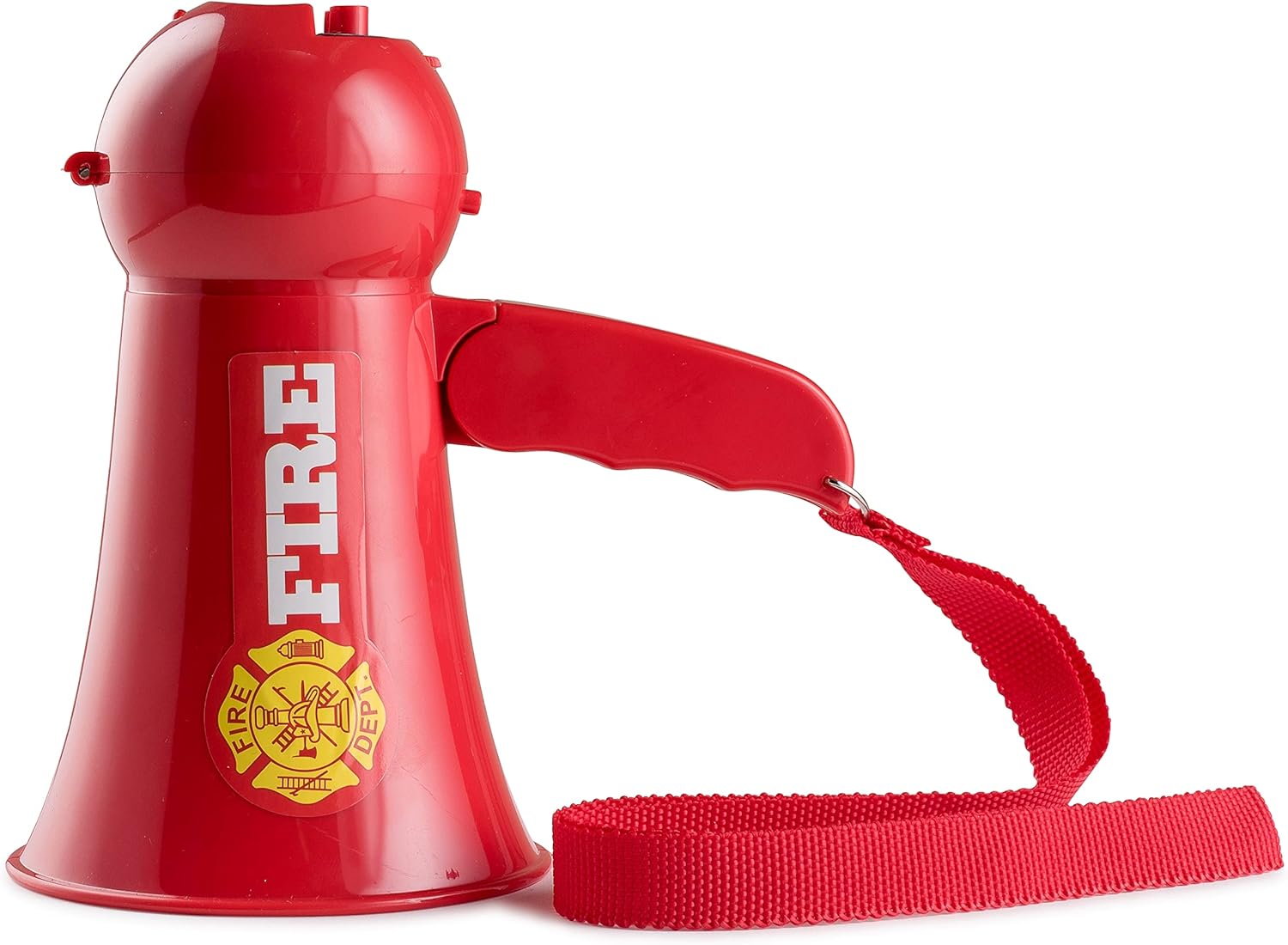 Dress Up America Firefighter Megaphone For Kids - Red Fireman Megaphone Bullhorn With Siren Sound-1