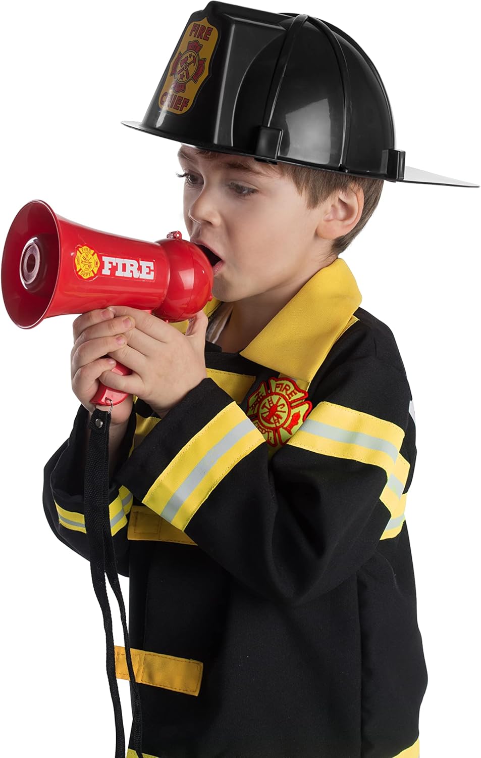 Dress Up America Firefighter Megaphone For Kids - Red Fireman Megaphone Bullhorn With Siren Sound-3