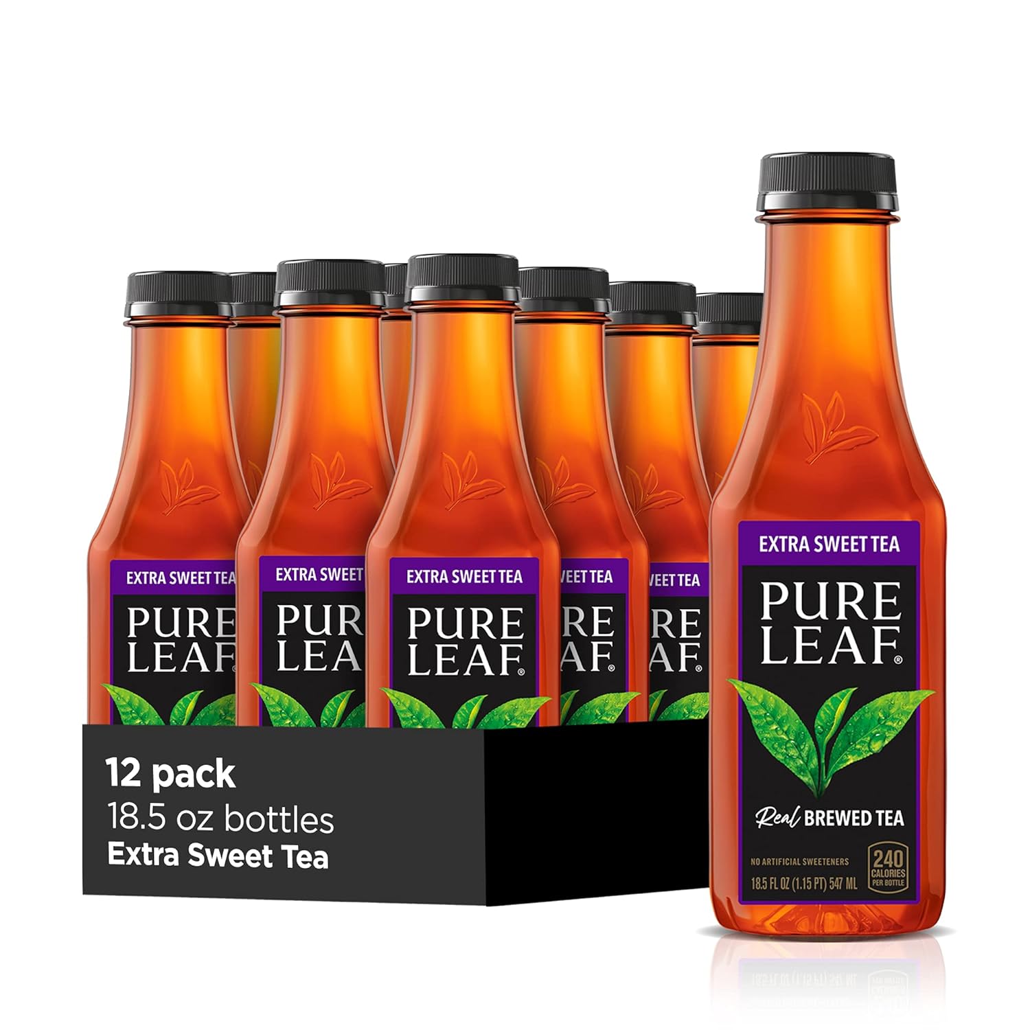 Pure Leaf Iced Real Brewed Black Tea, Extra Sweet, 18.5 Fl Oz (Pack of 12)-0