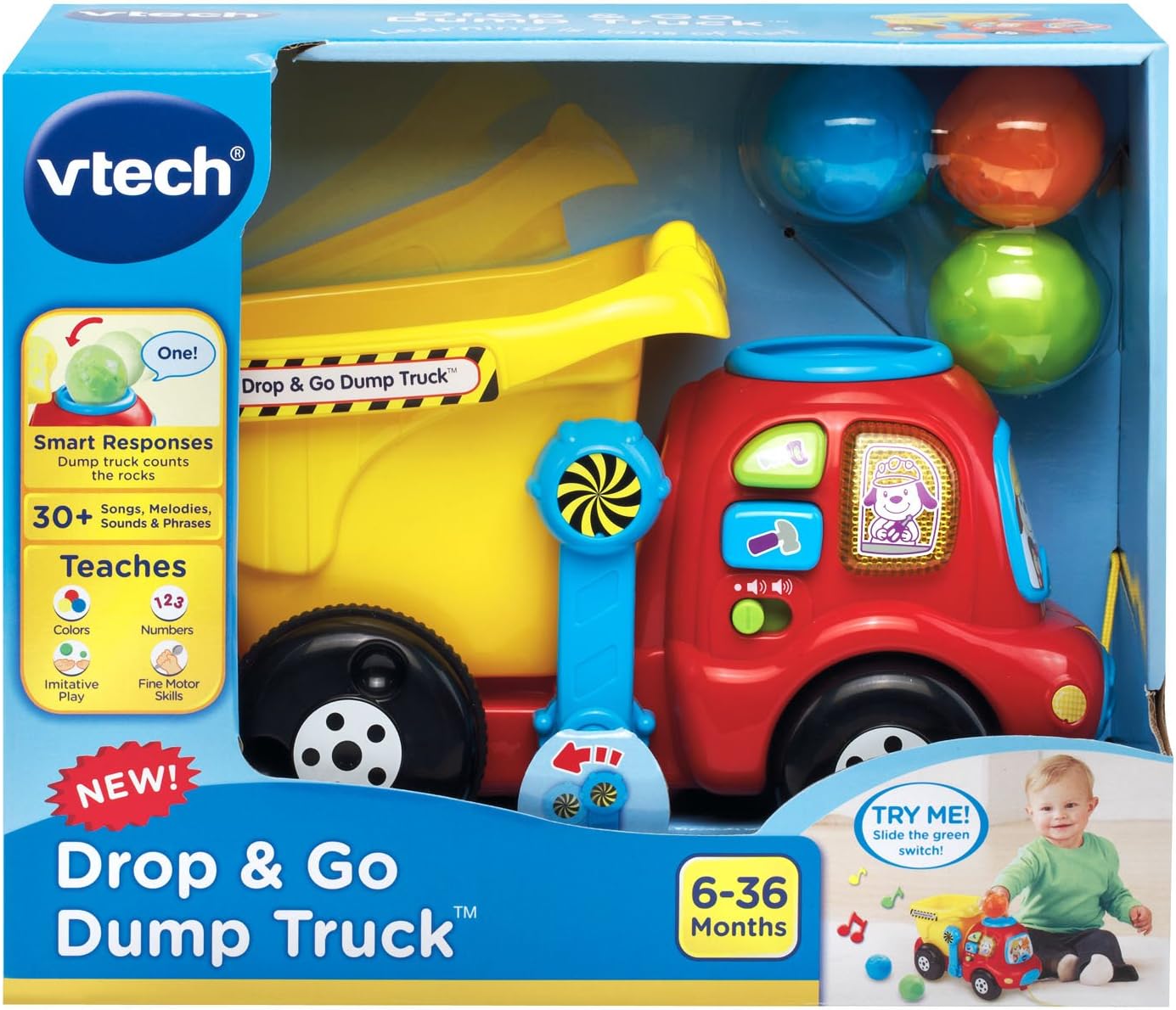 VTech Drop and Go Dump Truck, Yellow-5