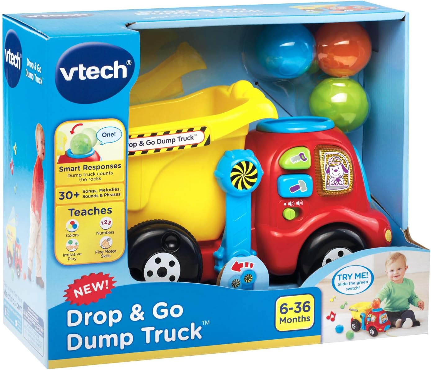 VTech Drop and Go Dump Truck, Yellow-7