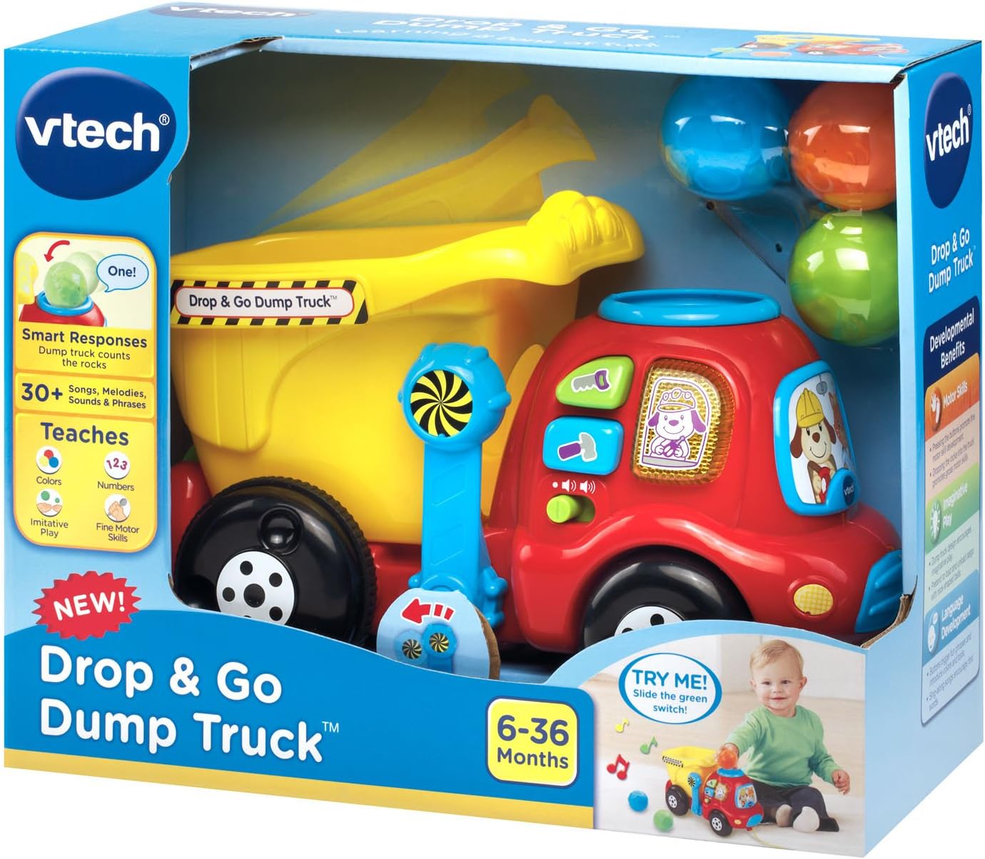 VTech Drop and Go Dump Truck, Yellow-8