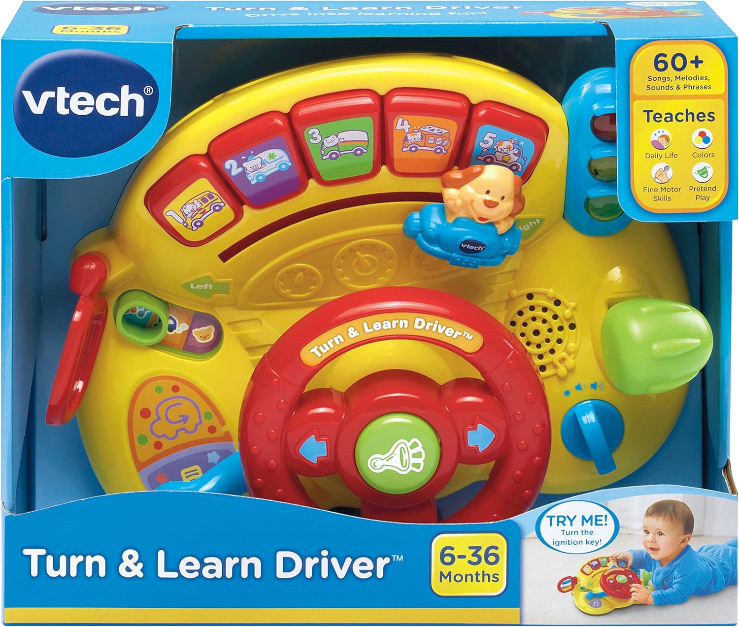 VTech Turn and Learn Driver, Yellow-3