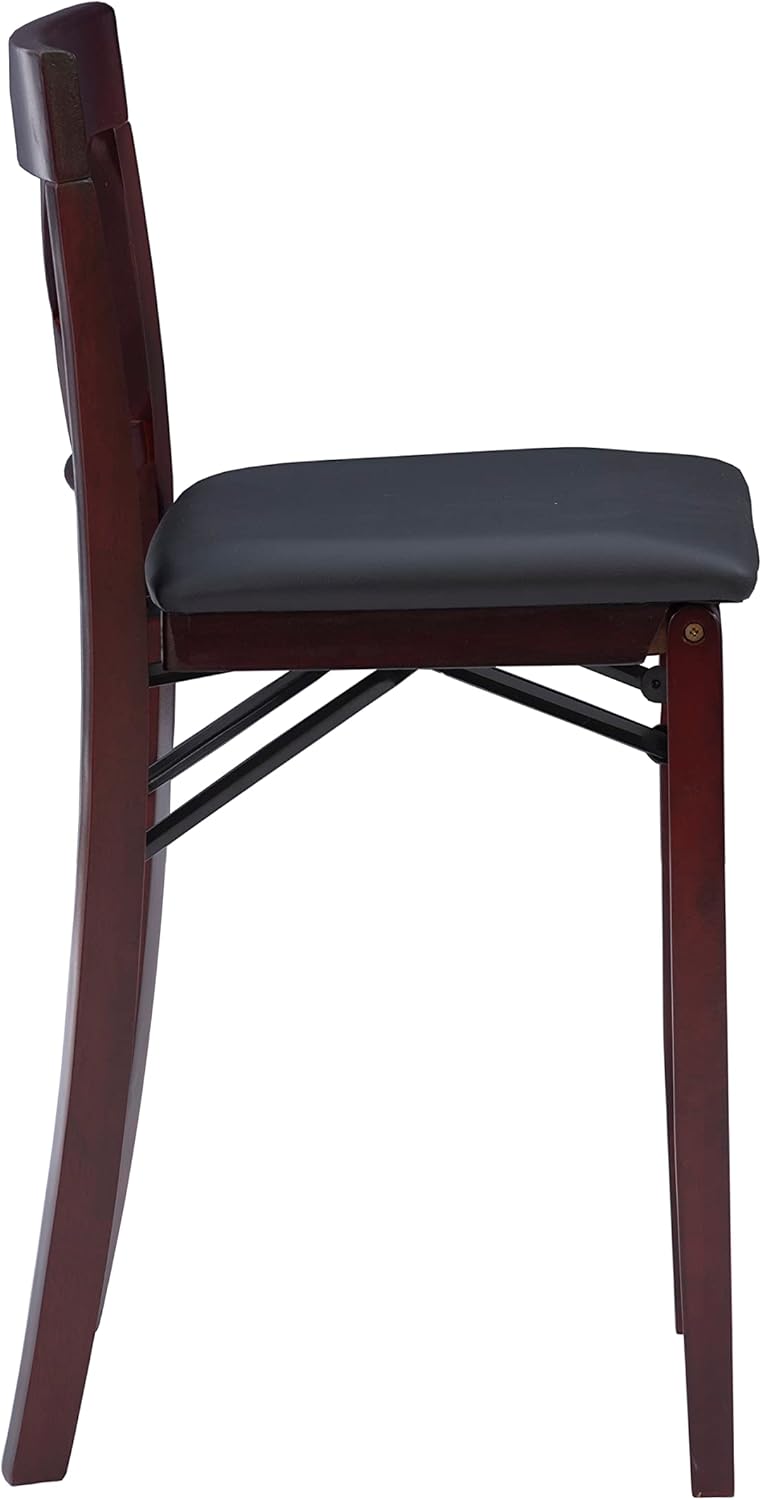 Linon Triena X Back Folding Counter Stool, Brown-12