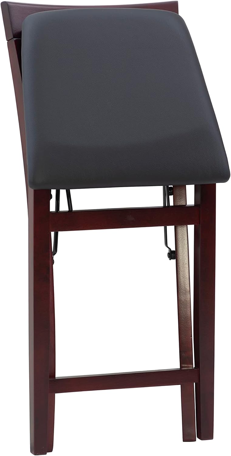 Linon Triena X Back Folding Counter Stool, Brown-15