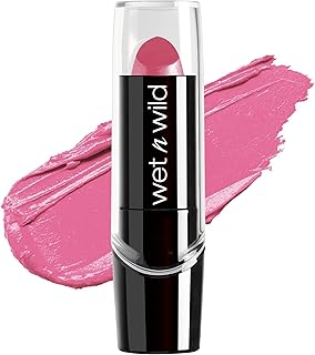 wet n wild Silk Finish Lipstick, Hydrating Rich Buildable Lip Color, Formulated with Vitamins A,E, & Macadamia for Ultimate Hydration, Cruelty-Free & Vegan - Pink Ice