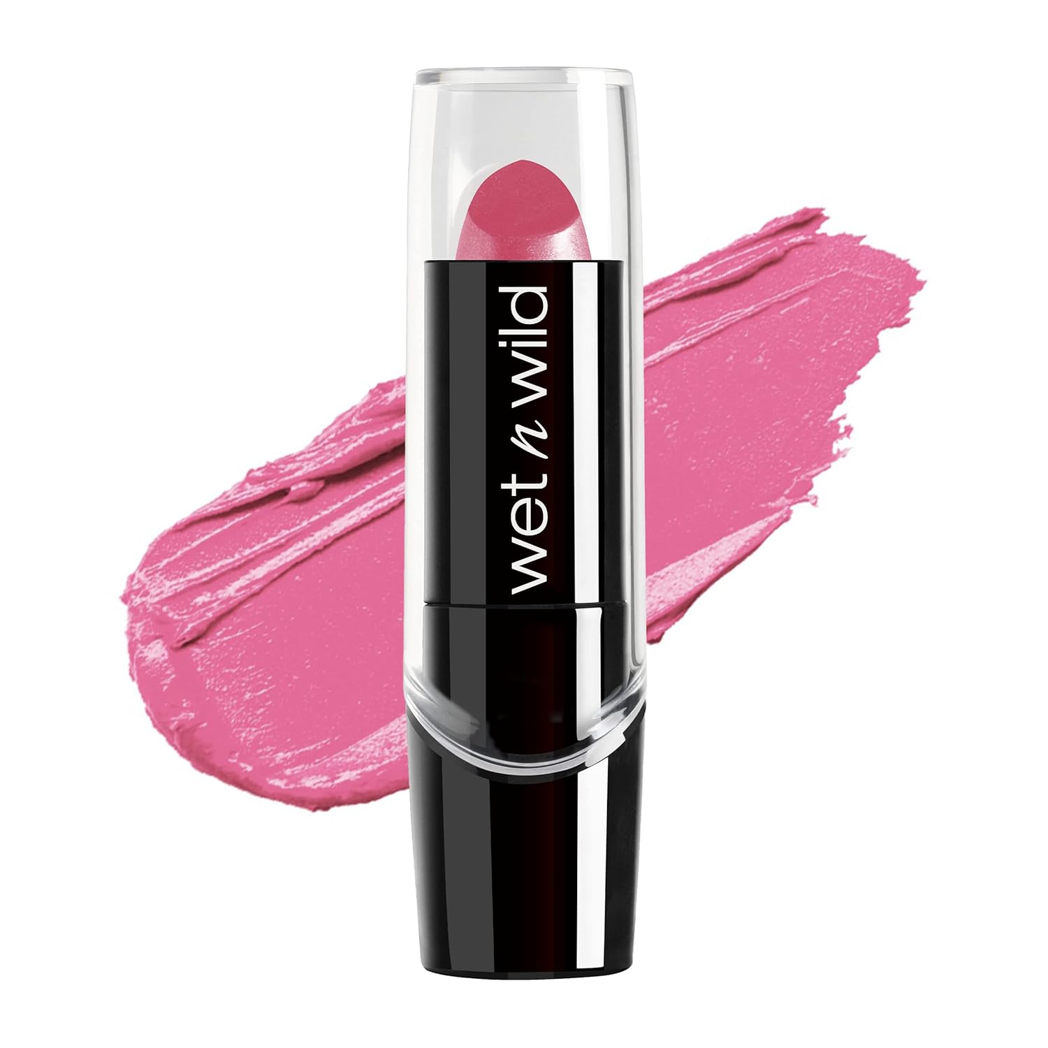 wet n wild Silk Finish Lipstick, Hydrating Rich Buildable Lip Color, Formulated with Vitamins A,E, & Macadamia for Ultimate Hydration, Cruelty-Free & Vegan - Pink Ice-0