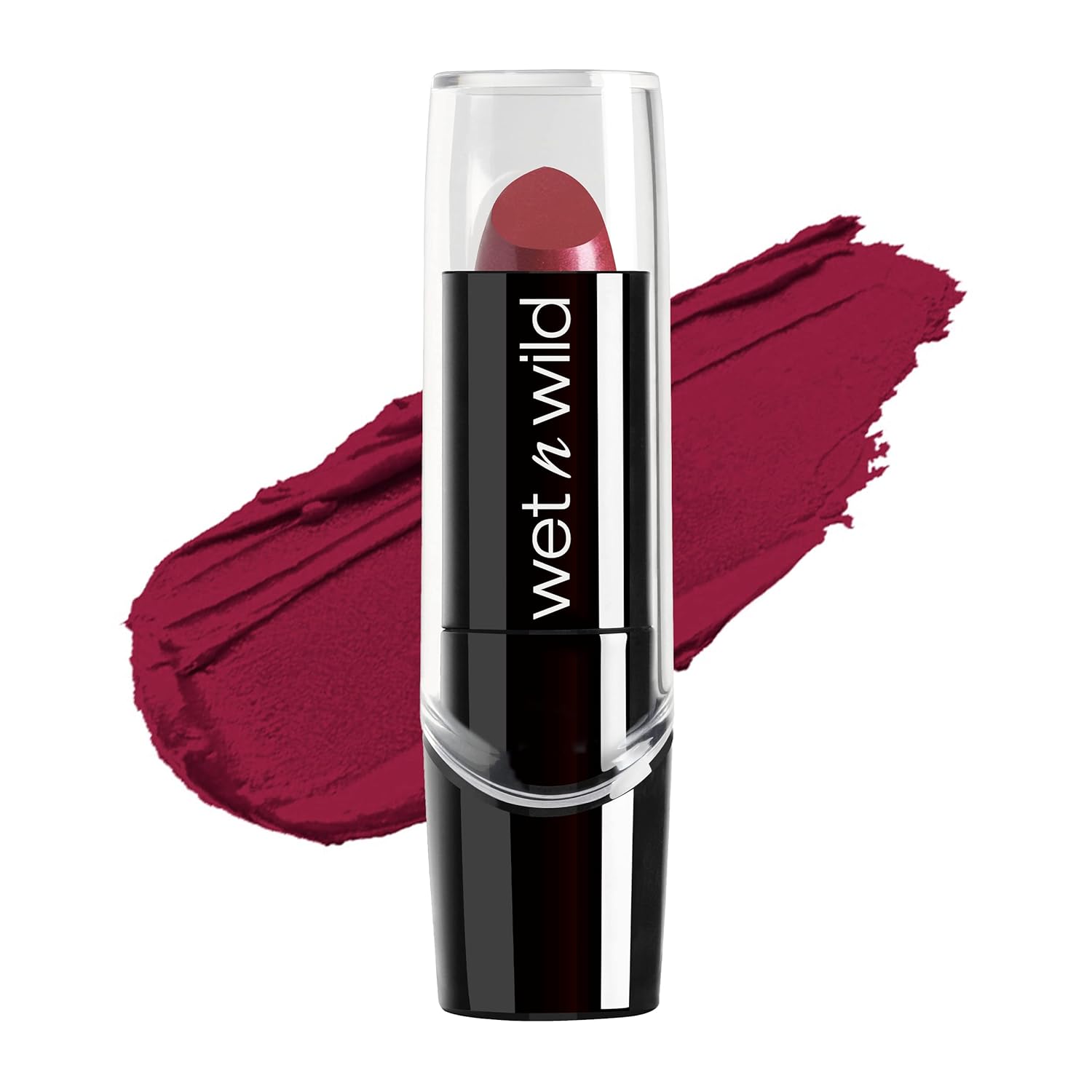 wet n wild Silk Finish Lipstick, Hydrating Rich Buildable Lip Color, Formulated with Vitamins A,E, & Macadamia for Ultimate Hydration, Cruelty-Free & Vegan - Just Garnet-0