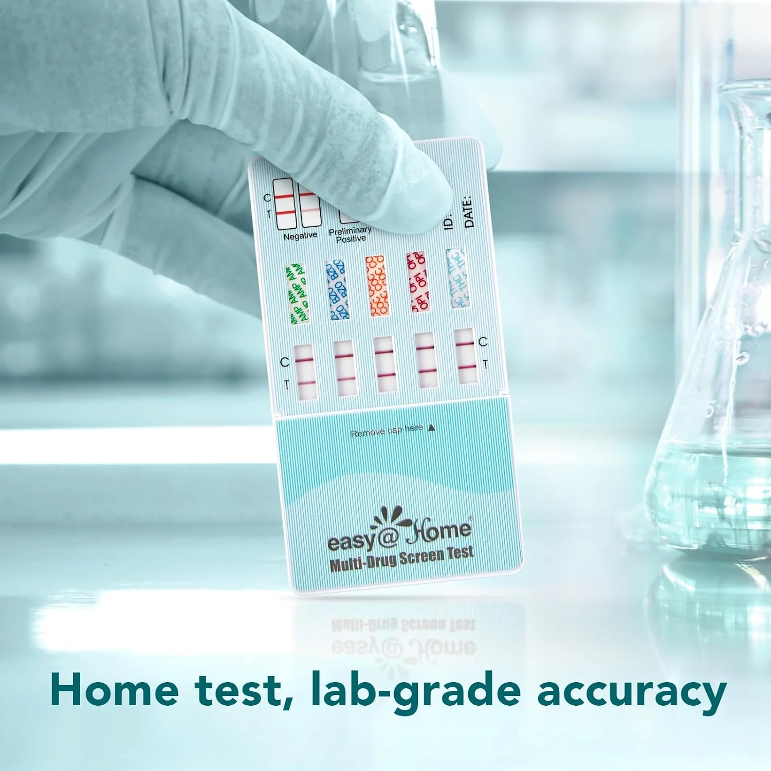 Easy@Home Multi-Drug Screen Test: Testing Amphetamine Oxazepam Cocaine Morphine Cannabinoids Home Urine Drug Testing Kits - #EDOAP-754 (5 Pack)-6