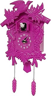 WALPLUS Chiming Classic Pink Cuckoo Wall Clock Hanging Bird Clock Home Decor Christmas Clock Gifts