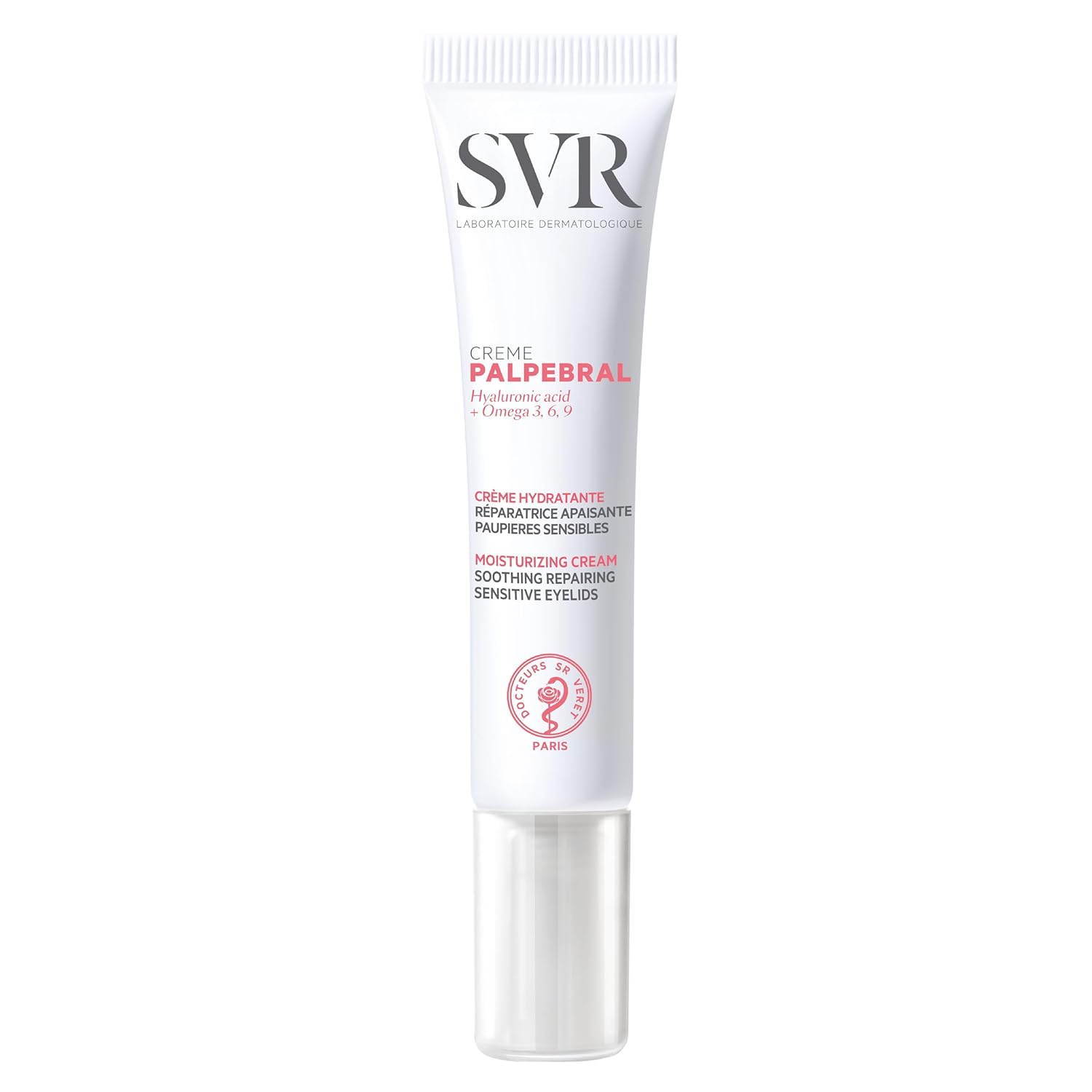 SVR Palpebral Eye Cream - Hyaluronic Acid & Shea Butter. Ultra-Soothing Cream for Dry, Sensitive Eyelids Prone to Irritations due to dryness. Steroid-Free, Fragrance-free Formula, 0.5 fl.oz-0