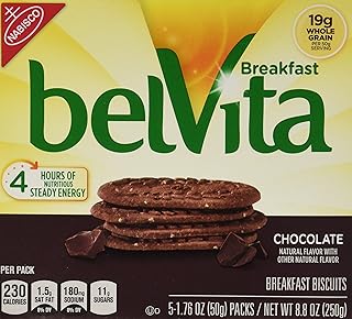 Belvita Whole Grain Chocolate Breakfast Biscuits, 8.8 Ounce (Pack of 5)