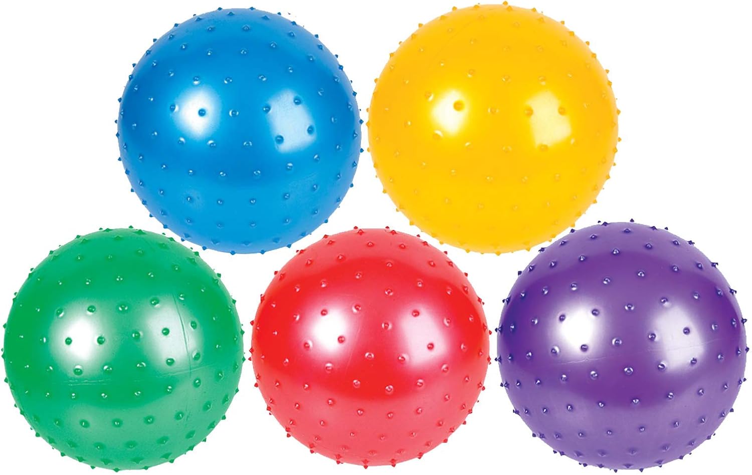 Rhode Island Novelty 7 Inch Knobby Balls Assorted Colors, 5 Pack-1