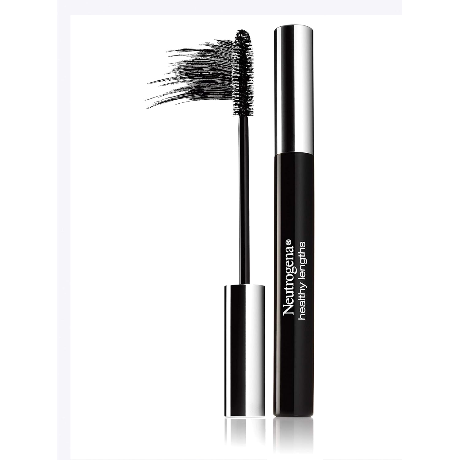 Neutrogena Healthy Lengths Mascara for Stronger, Longer Lashes, Clump-, Smudge- and Flake-Free Mascara with Olive Oil, Vitamin E and Rice Protein, Black 02,.21 oz-2