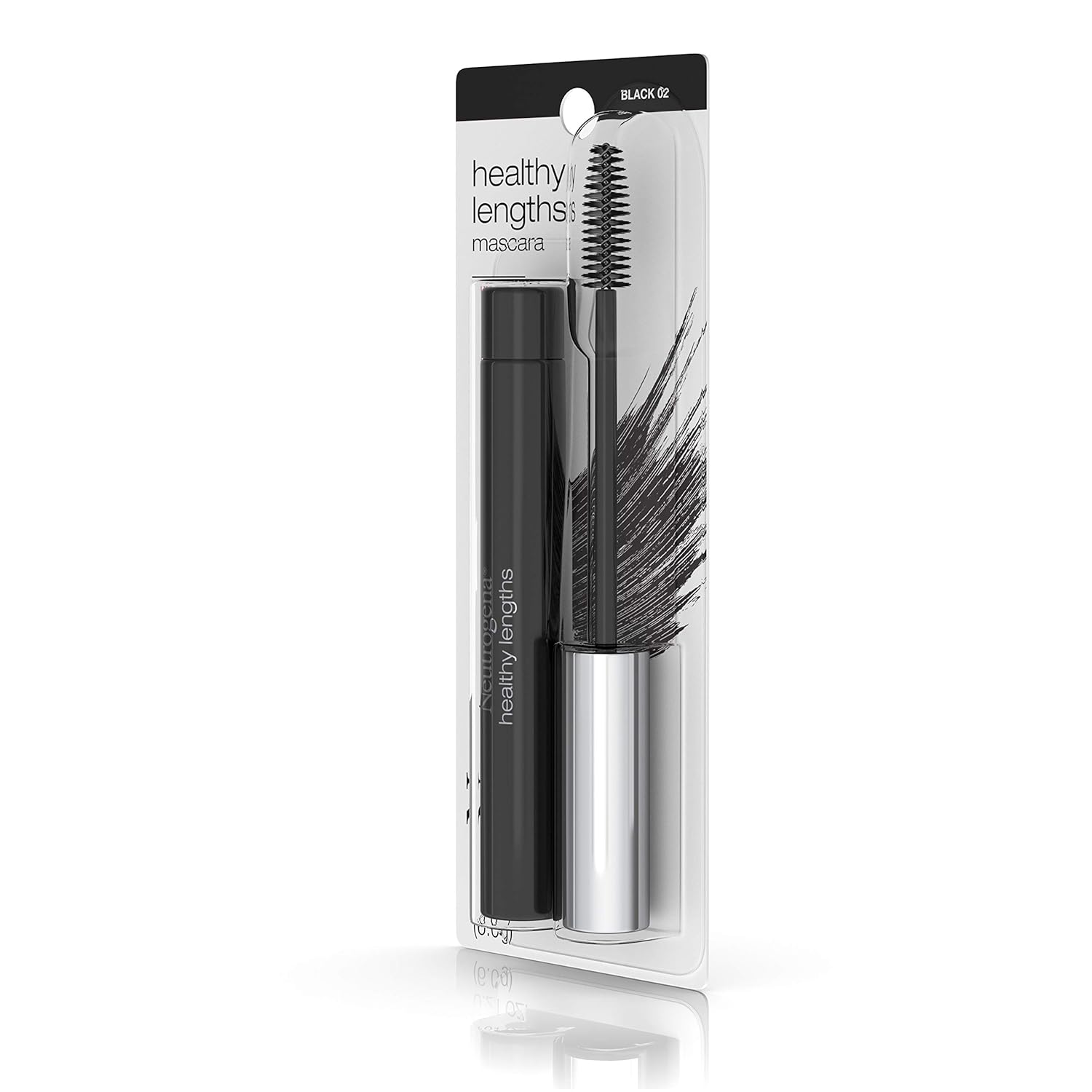 Neutrogena Healthy Lengths Mascara for Stronger, Longer Lashes, Clump-, Smudge- and Flake-Free Mascara with Olive Oil, Vitamin E and Rice Protein, Black 02,.21 oz-3